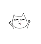 おてあげ白ねこ（個別スタンプ：11）