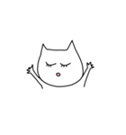 おてあげ白ねこ（個別スタンプ：14）