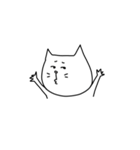 おてあげ白ねこ（個別スタンプ：15）