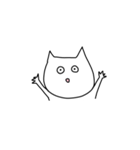 おてあげ白ねこ（個別スタンプ：18）