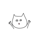 おてあげ白ねこ（個別スタンプ：36）
