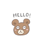 毎日使える手描き風くまちゃんスタンプ（個別スタンプ：2）