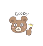毎日使える手描き風くまちゃんスタンプ（個別スタンプ：8）