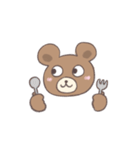 毎日使える手描き風くまちゃんスタンプ（個別スタンプ：21）
