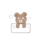 毎日使える手描き風くまちゃんスタンプ（個別スタンプ：22）