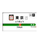 中央線の駅名標（東京から大月）（個別スタンプ：1）