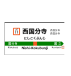 中央線の駅名標（東京から大月）（個別スタンプ：17）