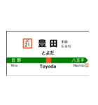 中央線の駅名標（東京から大月）（個別スタンプ：21）