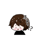 ショートヘア女子+ねこのゆるーいスタンプ（個別スタンプ：7）
