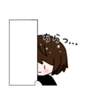 ショートヘア女子+ねこのゆるーいスタンプ（個別スタンプ：9）