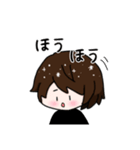 ショートヘア女子+ねこのゆるーいスタンプ（個別スタンプ：14）