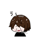 ショートヘア女子+ねこのゆるーいスタンプ（個別スタンプ：20）