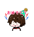 ショートヘア女子+ねこのゆるーいスタンプ（個別スタンプ：23）