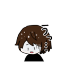 ショートヘア女子+ねこのゆるーいスタンプ（個別スタンプ：25）