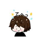 ショートヘア女子+ねこのゆるーいスタンプ（個別スタンプ：30）