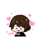 ショートヘア女子+ねこのゆるーいスタンプ（個別スタンプ：32）