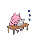 ゆるゆるブタさんスタンプ（個別スタンプ：34）