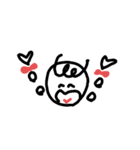 シンプルおさげちゃん（個別スタンプ：2）