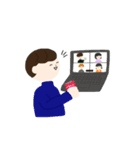 使える男の子女の子スタンプ〜おうち編〜（個別スタンプ：7）
