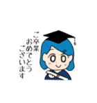 【お祝い】女の子スタンプ（個別スタンプ：19）