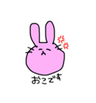 手書きうさぎさん！（個別スタンプ：3）