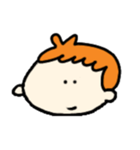 ぼうやの真顔だったり、照れたり怒ったり。（個別スタンプ：1）