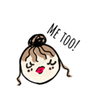 女の子の共感・返事スタンプ（個別スタンプ：1）