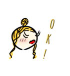 女の子の共感・返事スタンプ（個別スタンプ：6）