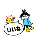 雨がっぱにゃんこスタンプ（個別スタンプ：17）
