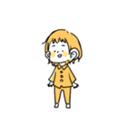 シンプルな黄色いスタンプ（個別スタンプ：1）