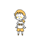 シンプルな黄色いスタンプ（個別スタンプ：4）