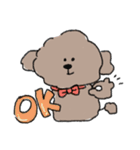 素朴なトイプードル【あずき】（個別スタンプ：9）
