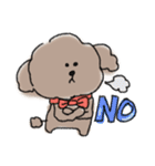 素朴なトイプードル【あずき】（個別スタンプ：10）