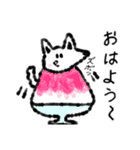 たまに口が悪いモノクロ犬(梅雨〜夏ver)（個別スタンプ：1）