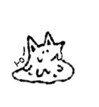 たまに口が悪いモノクロ犬(梅雨〜夏ver)（個別スタンプ：15）