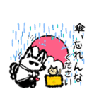 たまに口が悪いモノクロ犬(梅雨〜夏ver)（個別スタンプ：21）