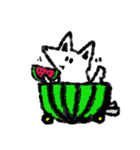 たまに口が悪いモノクロ犬(梅雨〜夏ver)（個別スタンプ：31）