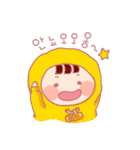可愛いフーディー(バージョン·韓国)（個別スタンプ：1）
