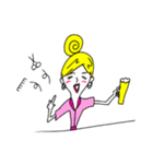 酔いどれ美容師(女性Ver.)（個別スタンプ：9）