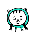 ぱーかーを着たねこ（個別スタンプ：16）