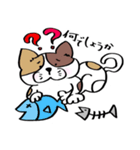 保護活動応援！三毛猫と黒猫（個別スタンプ：9）