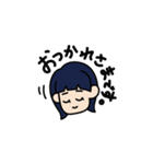 新入社員のオン眉ちゃん（個別スタンプ：5）