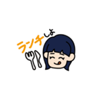 新入社員のオン眉ちゃん（個別スタンプ：7）