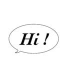 シンプル英語で！吹き出しバージョン（個別スタンプ：4）