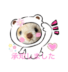ハンドメイドくまちゃん通年使える敬語（個別スタンプ：6）
