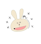 わらうゆるうさぎ（個別スタンプ：3）