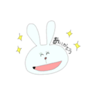 わらうゆるうさぎ（個別スタンプ：4）
