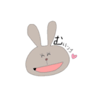 わらうゆるうさぎ（個別スタンプ：5）