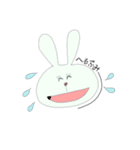 わらうゆるうさぎ（個別スタンプ：6）