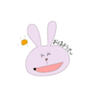 わらうゆるうさぎ（個別スタンプ：10）